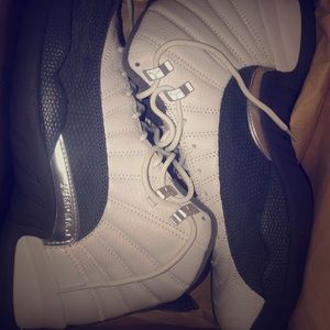 White & Grey Jordan 12s
